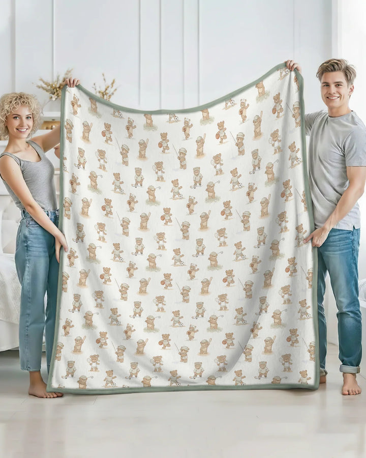 Teddy Team Spirit Bamboo Blanket