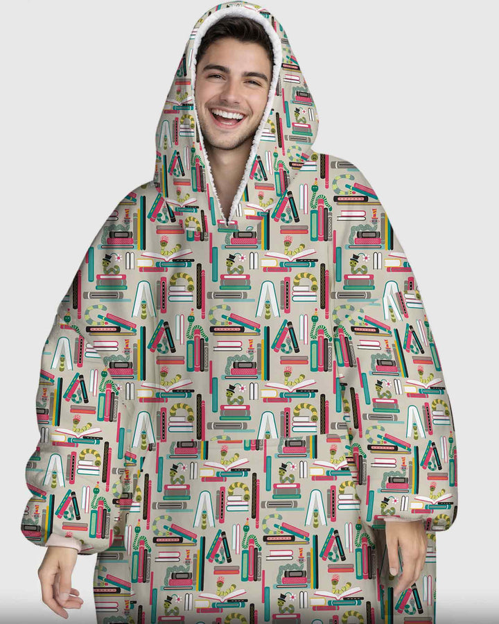 Bookworm Adventures Bamboo Blanket Hoodie