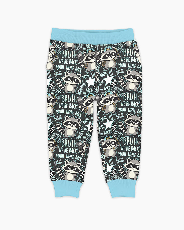 Bruh We're Back Raccoon Bamboo Jogger