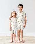 Easter Dachshund Bamboo Two Piece Short Sleeve Shorts Pajama Set