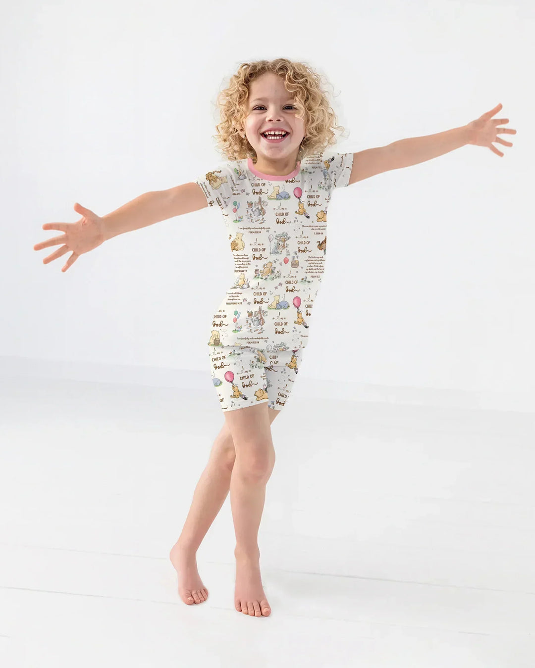 Child of God Whimsy Woodland Bamboo Two Piece Short Sleeve Shorts Pajama Set