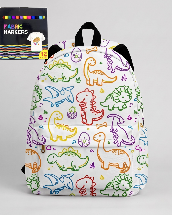 Jurassic Joy Colorable Backpack