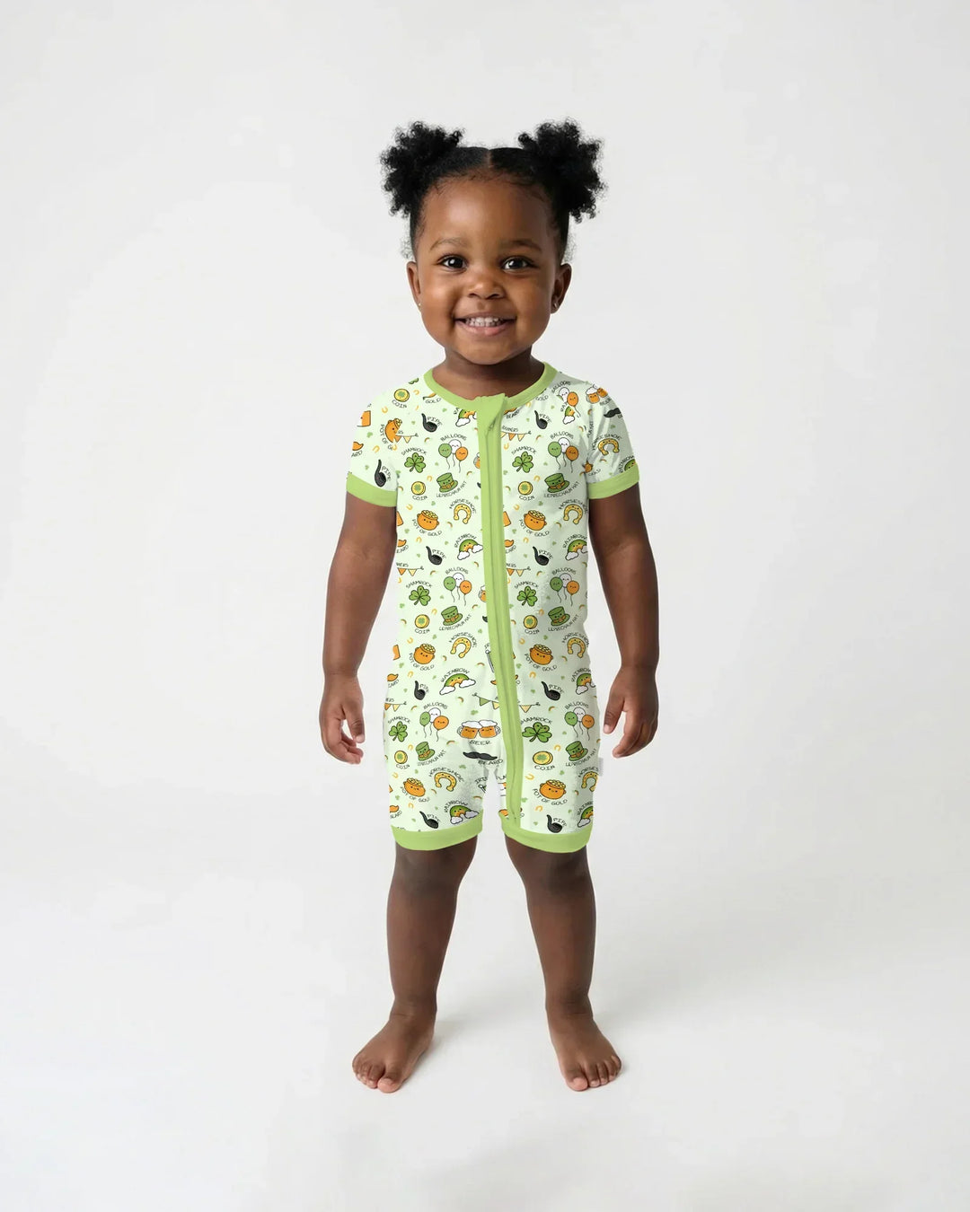 Kawaii St Patrick's Day Bamboo Shorty Zippy