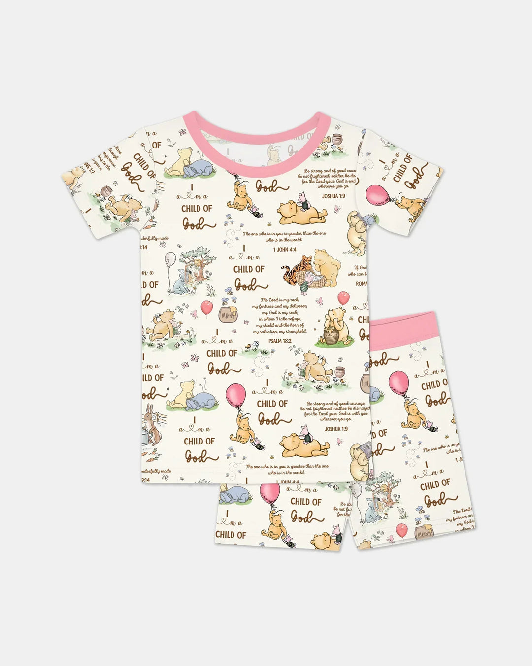 Child of God Whimsy Woodland Bamboo Two Piece Short Sleeve Shorts Pajama Set