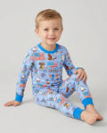Hand Drawn Patriotic Iconic Bamboo Two Piece Long Sleeve Pajama Set
