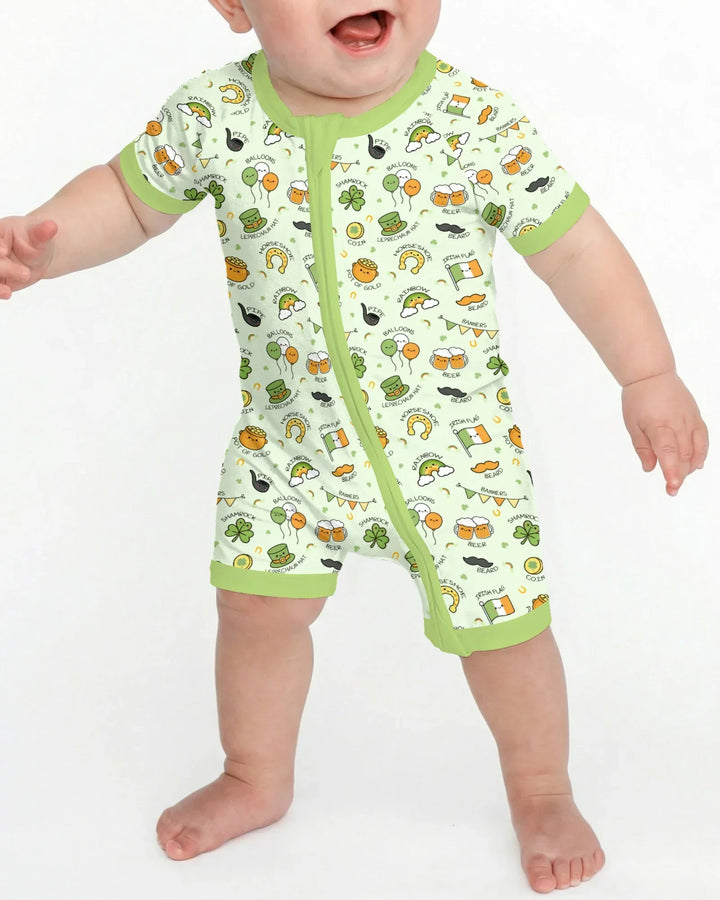 Kawaii St Patrick's Day Bamboo Shorty Zippy