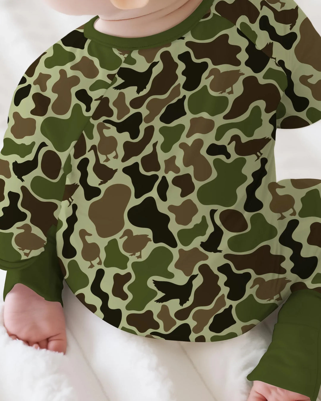 Mallard Duck Hunting Camouflage Bamboo Convertible Zippy