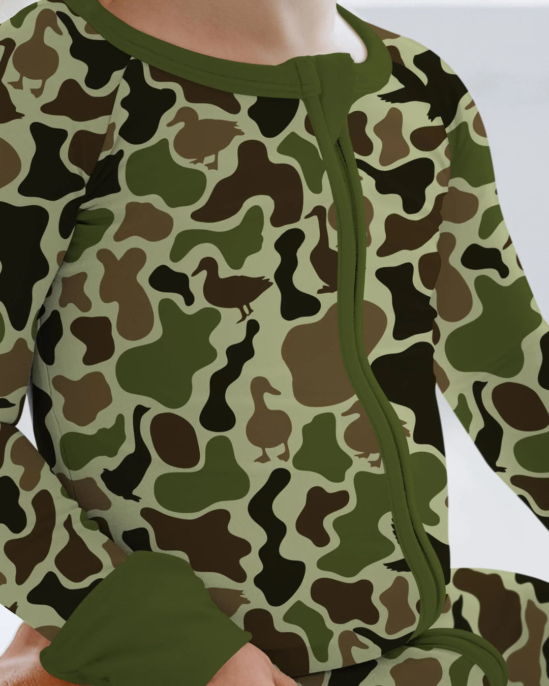Mallard Duck Hunting Camouflage Bamboo Convertible Zippy