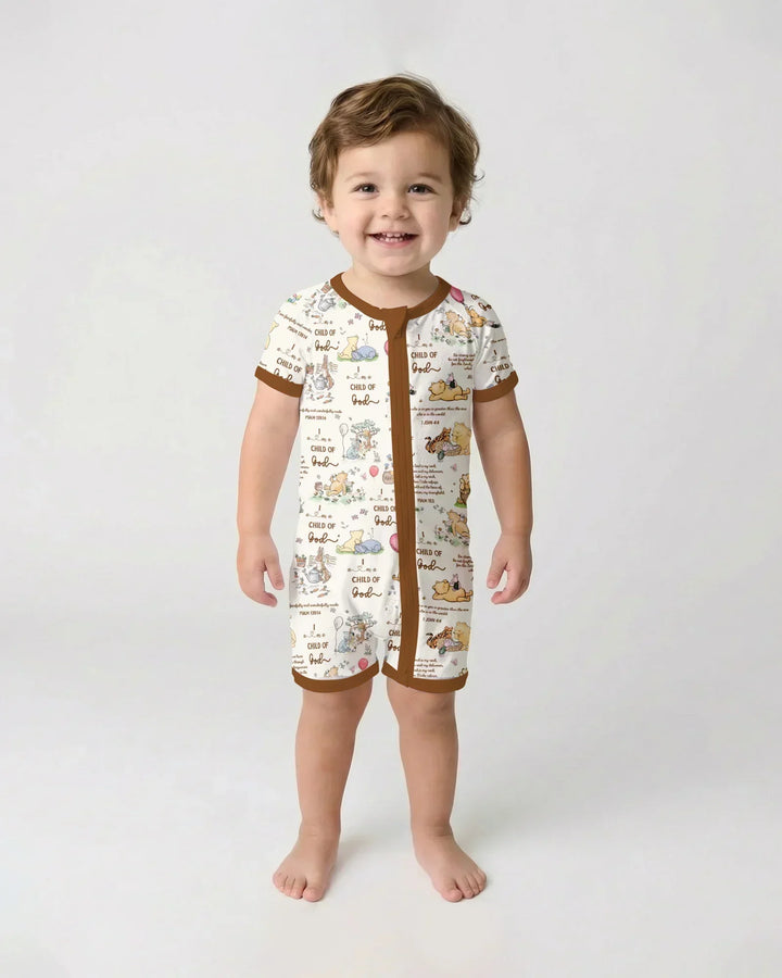 Child of God Whimsy Woodland Bamboo Shorty Zippy