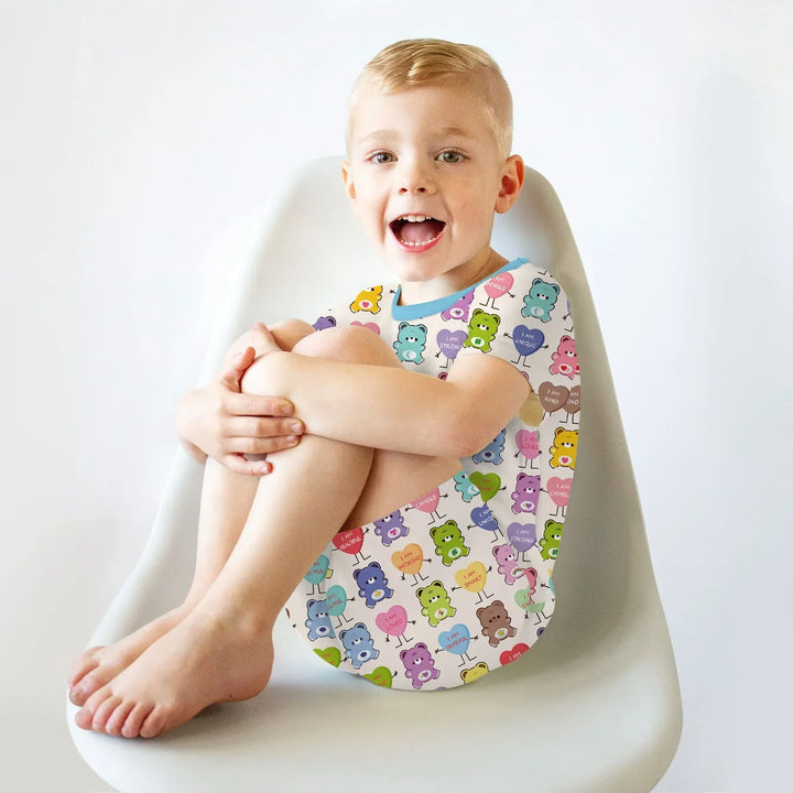 Rainbow Bears Affirmation Bamboo Two Piece Short Sleeve Shorts Pajama Set