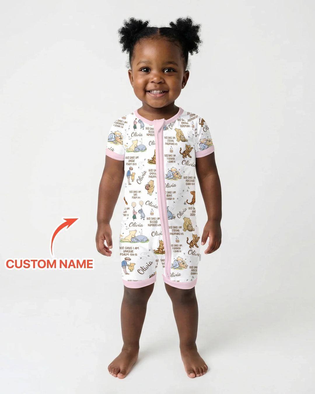 Custom Name God Says I Am Classic Bear Bamboo Shorty Zippy