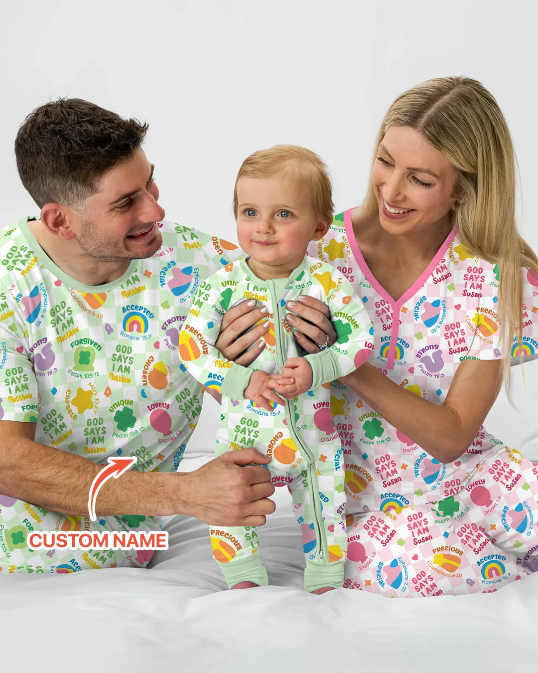 God Says I Am St. Patrick’s Day Custom Name Family Matching Bamboo Convertible Zippy