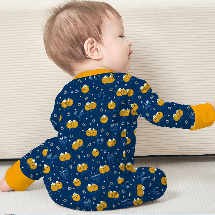 Hanukkah Latke Family Matching Bamboo Convertible Zippy