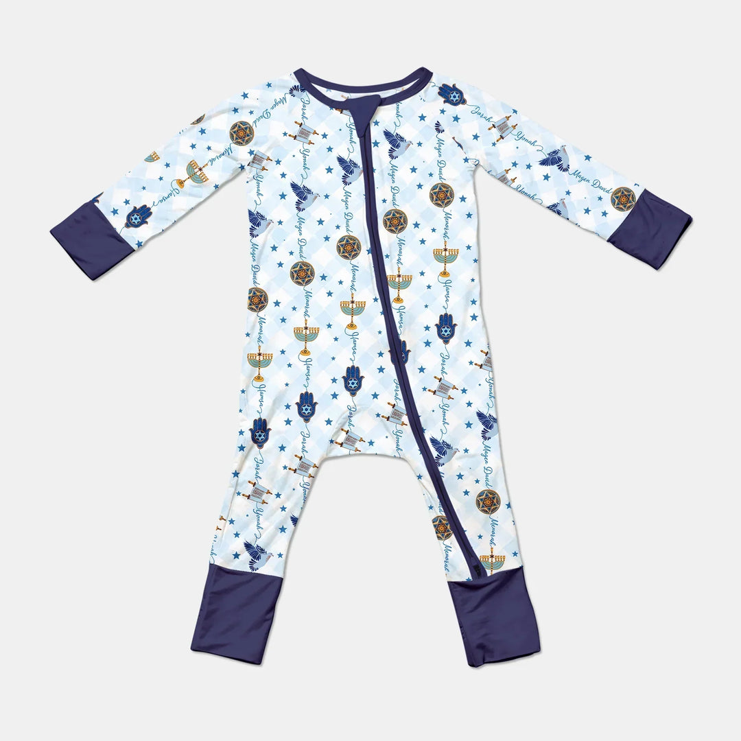 Hanukkah Festival Matching Family Bamboo Convertible Zippy