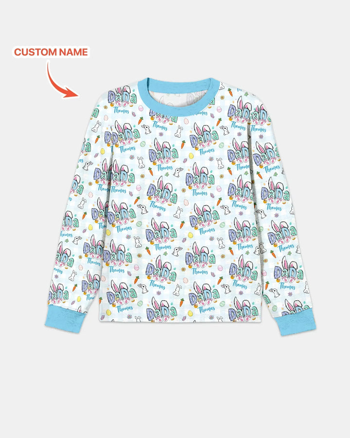 Custom Name Easter Family Matching Bamboo Men's Pajama Set