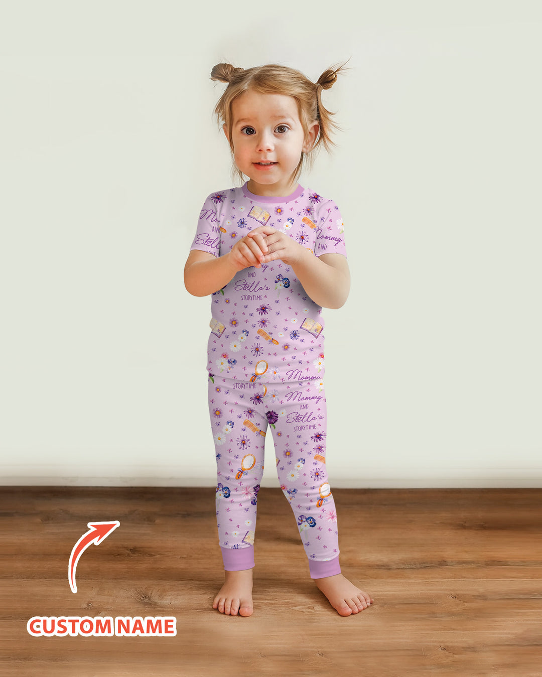 CUSTOM Template Bamboo Two Piece Short Sleeve Pyjamas Set