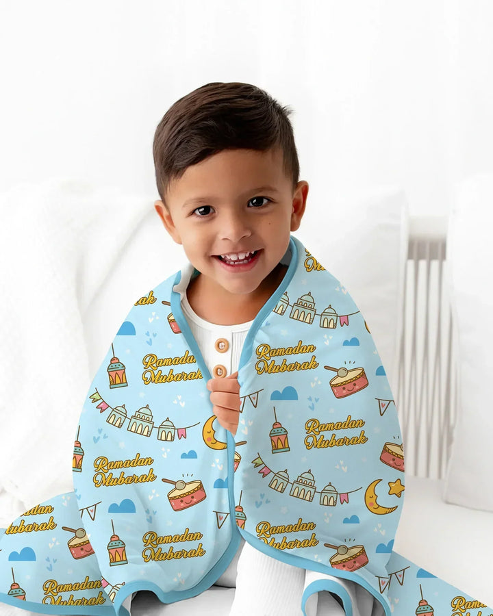 Ramadan Mubarak Bamboo Blanket