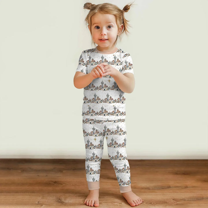 O Little Town of Bethlehem Bamboo Two Piece Short Sleeve Pajama Set