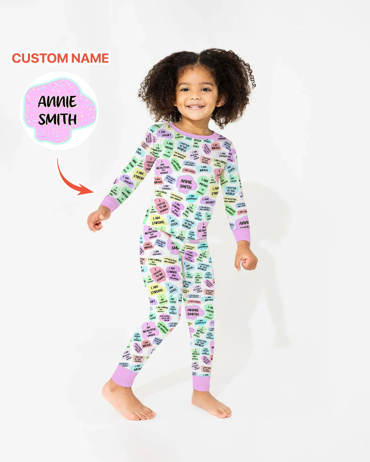 Mom & Baby Daily Affirmation Bamboo Two Piece Long Sleeve Pajama Set