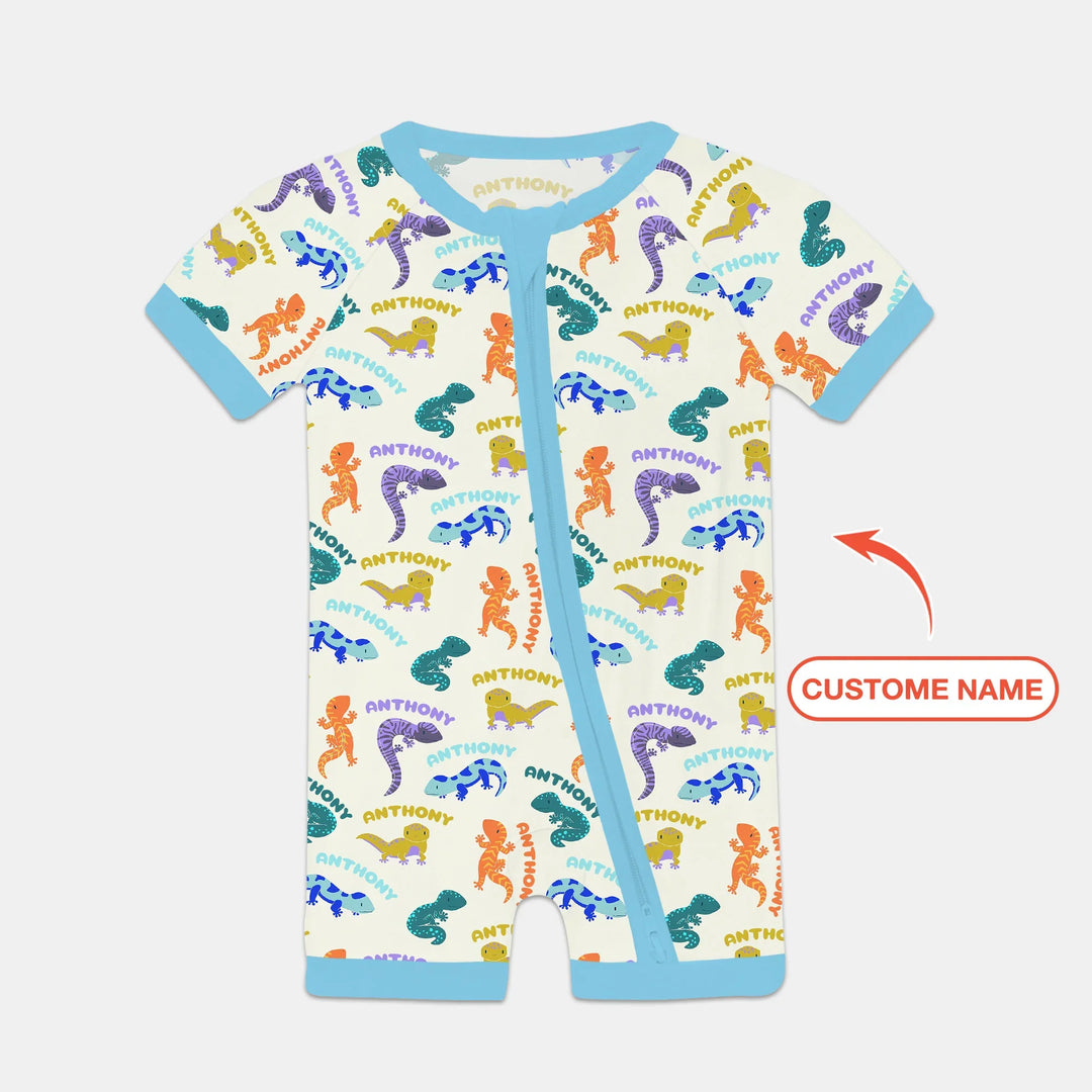Custom Name Little Salamander Bamboo Shorty Zippy