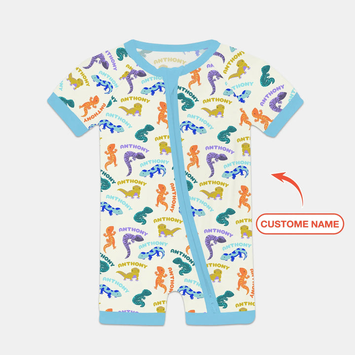 Custom Name Little Salamander Bamboo Shorty Zippy