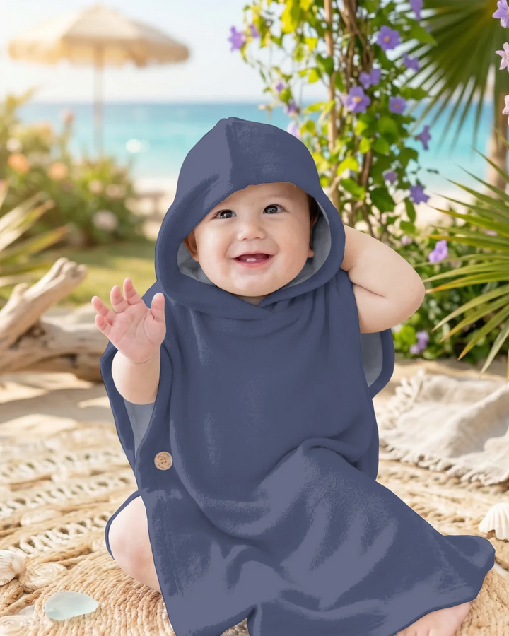 Solid Color Bamboo Swim Poncho
