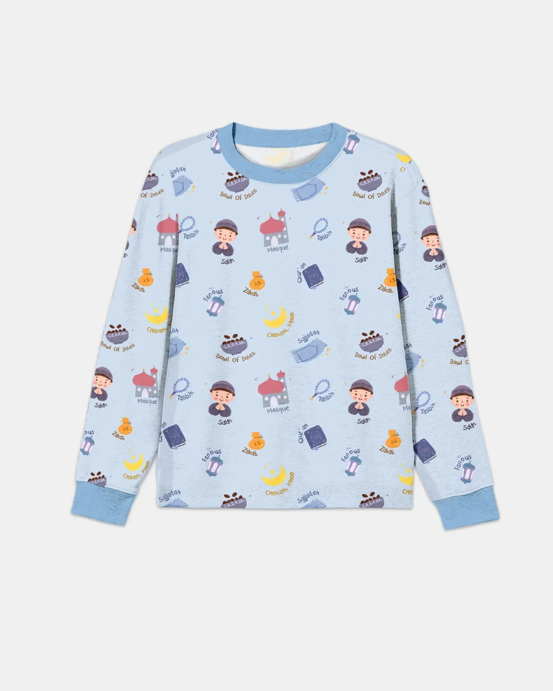 Cute Ramadhan Mubarak Bamboo Men's Pajama Set