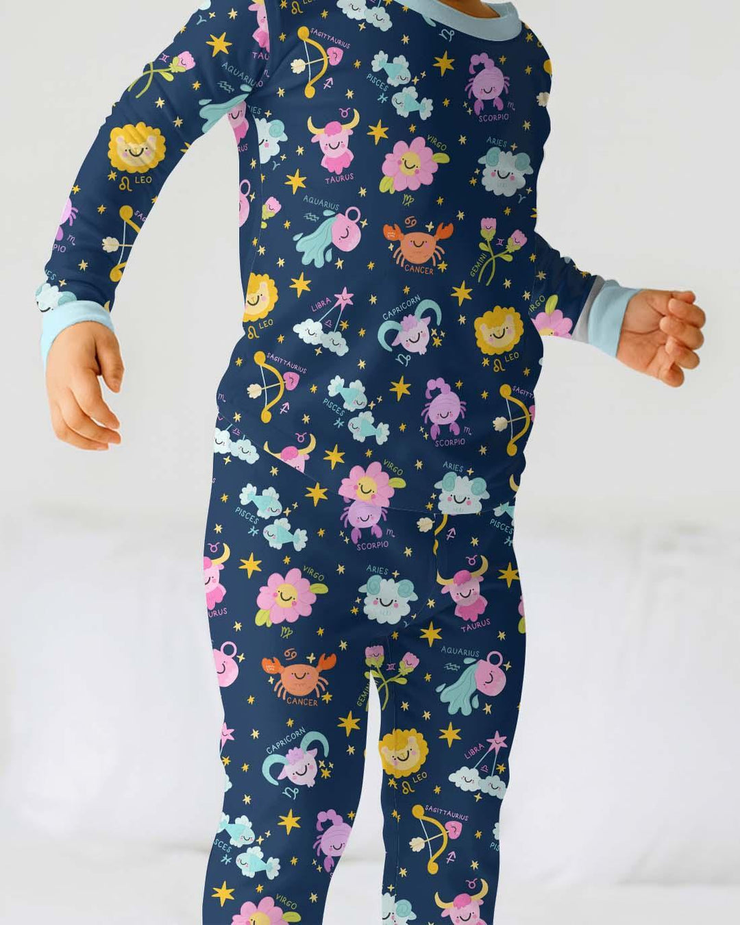 Zodiac Signs Bamboo Two Piece Long Sleeve Pajama Set