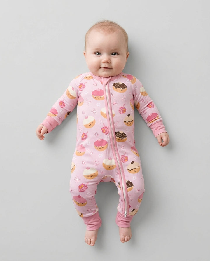 Hanukkah Donut Family Matching Bamboo Convertible Zippy