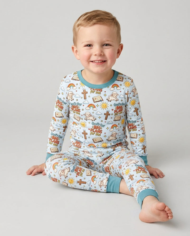 God's Got Big Plans For Me Bamboo Two Piece Long Sleeve Pajama Set