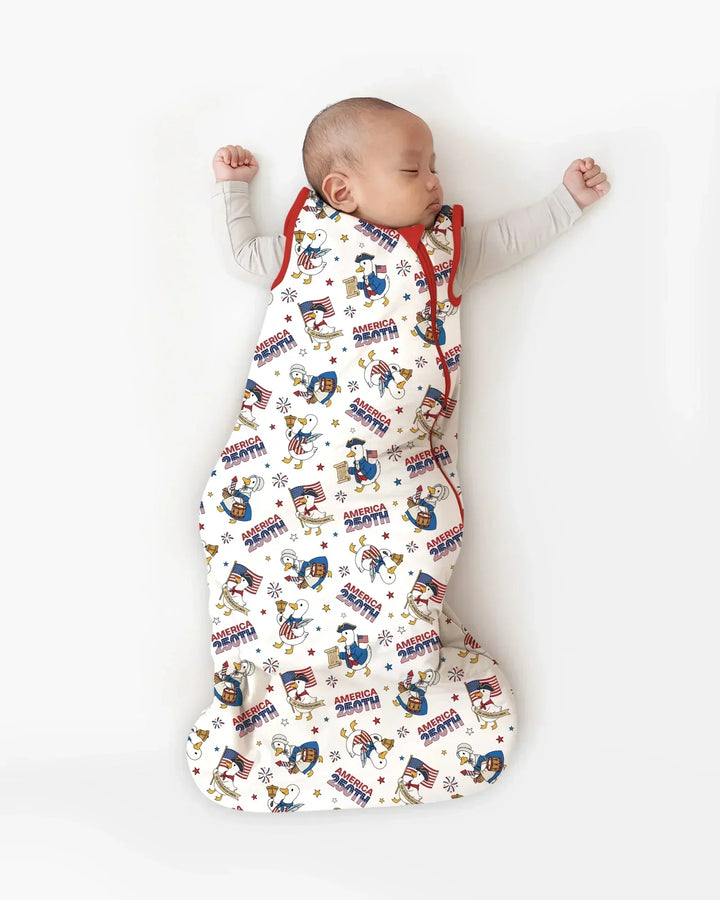 Patriotic Goose Celebrating 250 Years Bamboo Sleep Bag
