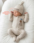 Personalized Dream Bear Embroidered Waffle Bamboo Welcome Home Bundle