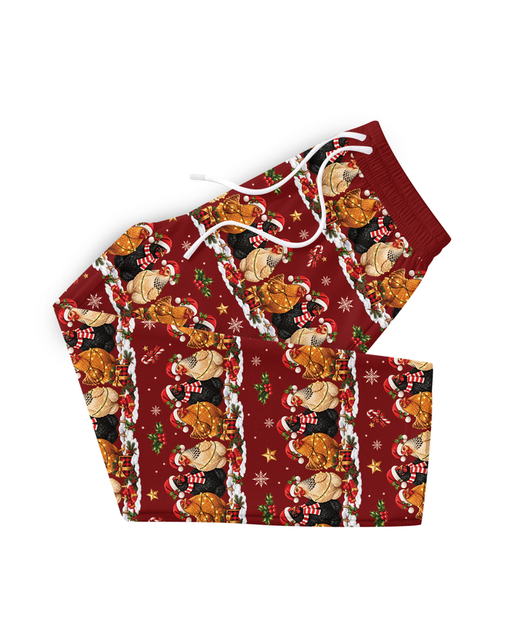Farm Chicken Christmas Bamboo Men's Pajama Set
