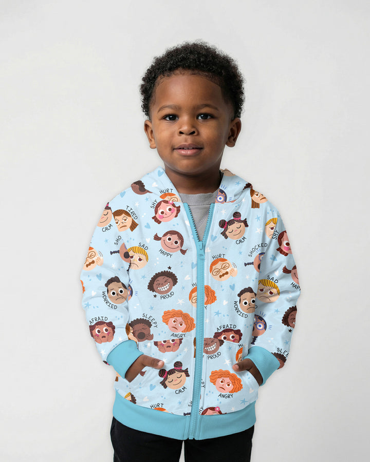 Feelings Vocabulary Bamboo Zip Hoodie
