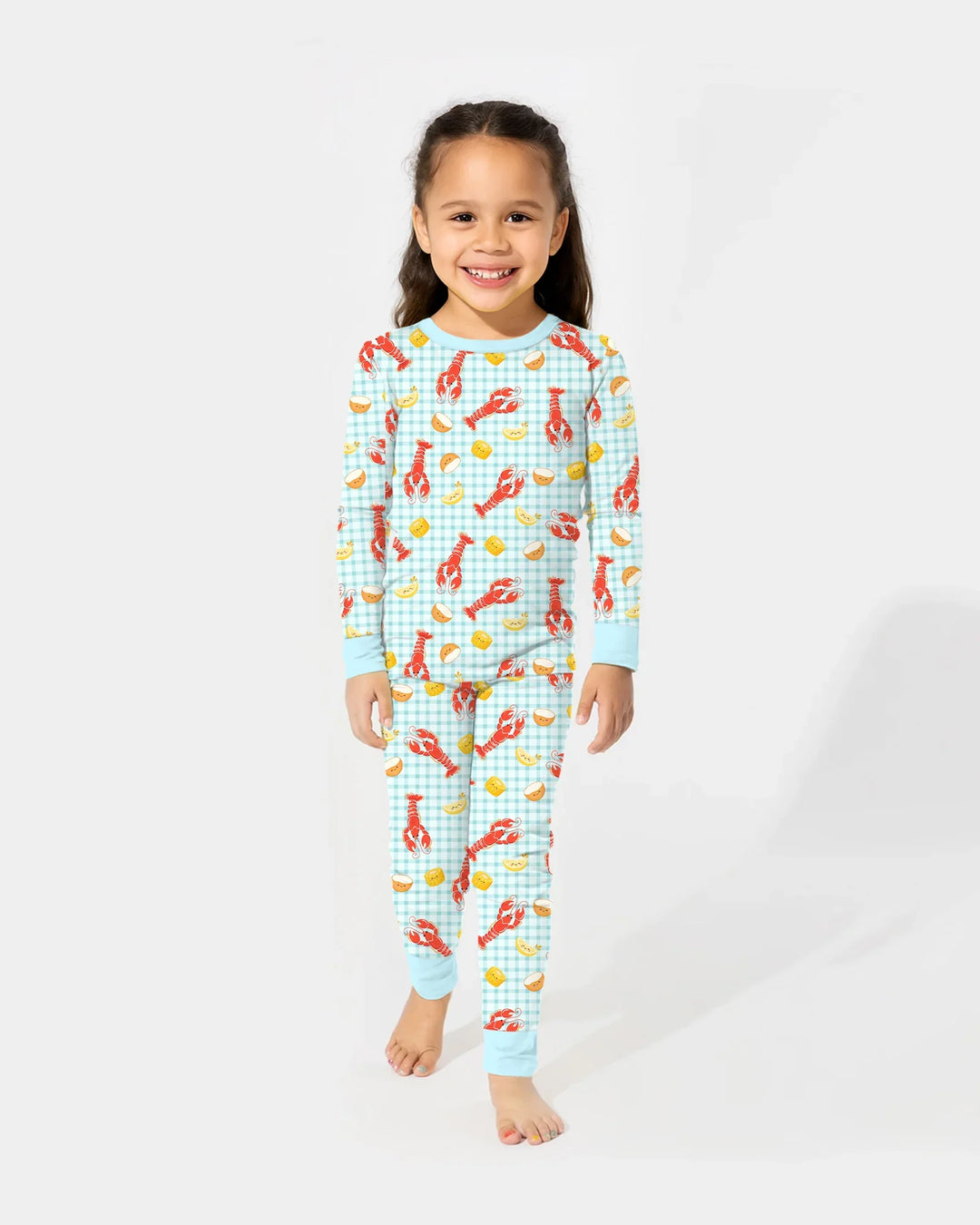 Preppy Crawfish Season Bamboo Two Piece Long Sleeve Pajama Set