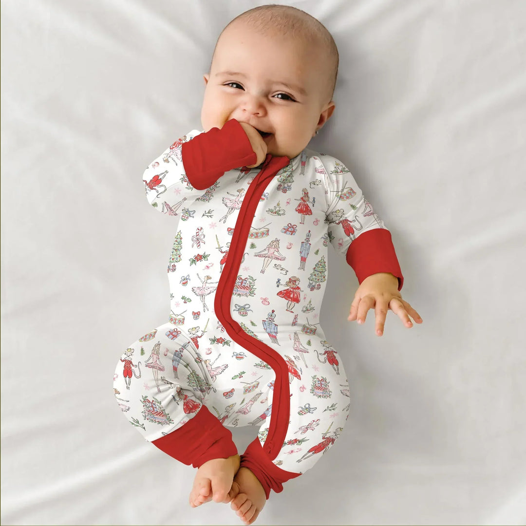 Sweet Nutcracker Holiday Matching Mom And Baby Bamboo Convertible Zippy