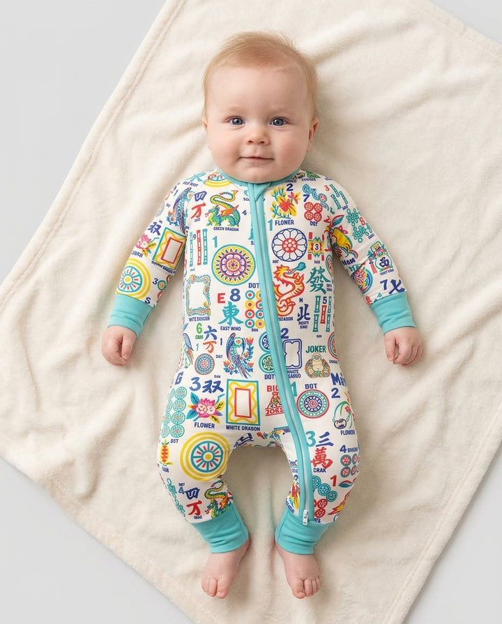 Mahjong Time Family Matching Bamboo Convertible Zippy
