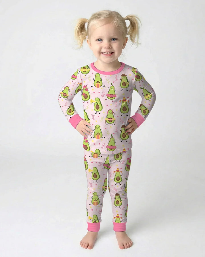 Avocado Fiesta Bamboo Two Piece Long Sleeve Pajama Set