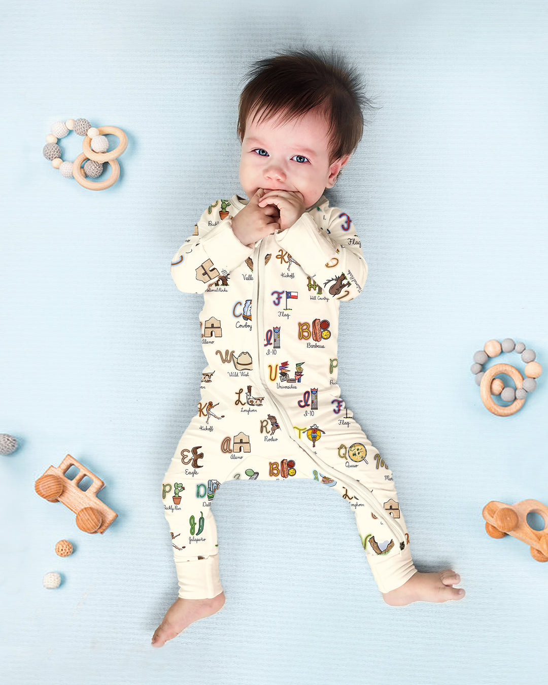 Texas Alphabet Bamboo Convertible Zippy