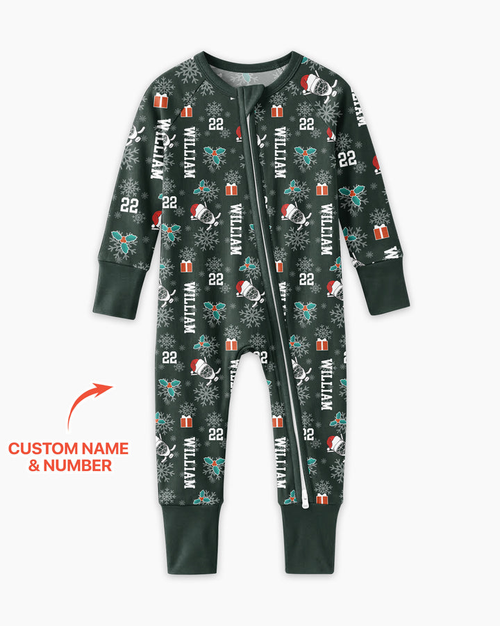 Custom Name Hockey Holiday Bamboo Convertible Zippy