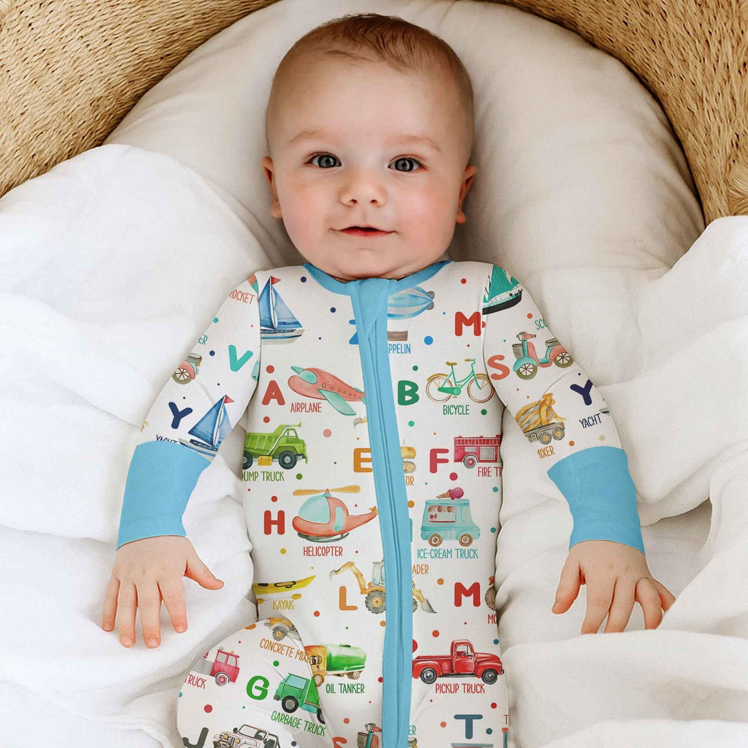 Transportation Alphabet Bamboo Convertible Zippy