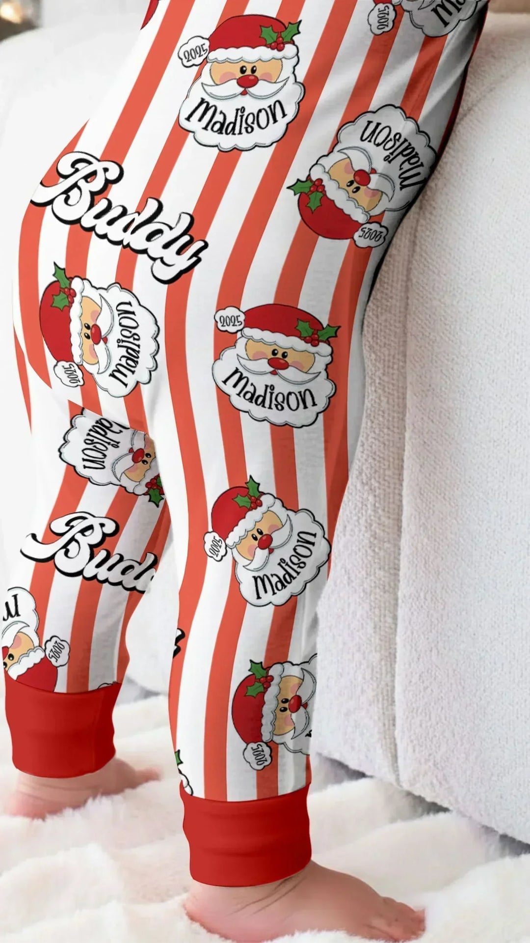 Christmas Santa Claus Custom Name Buddy Bamboo Convertible Zippy