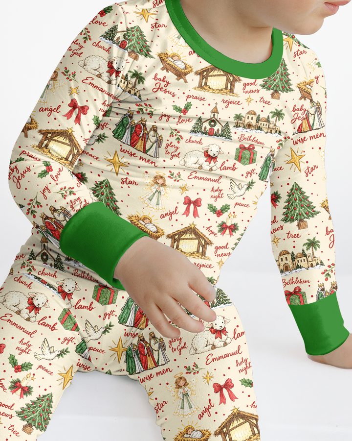 Tis The Season Family Matching Bamboo Two Piece Long Sleeve Pajama Set