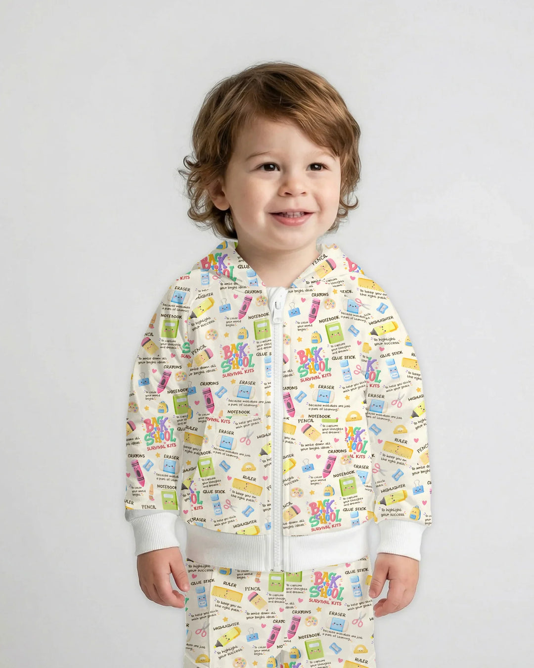 Back To School Survival Kit Bamboo Zip Hoodie
