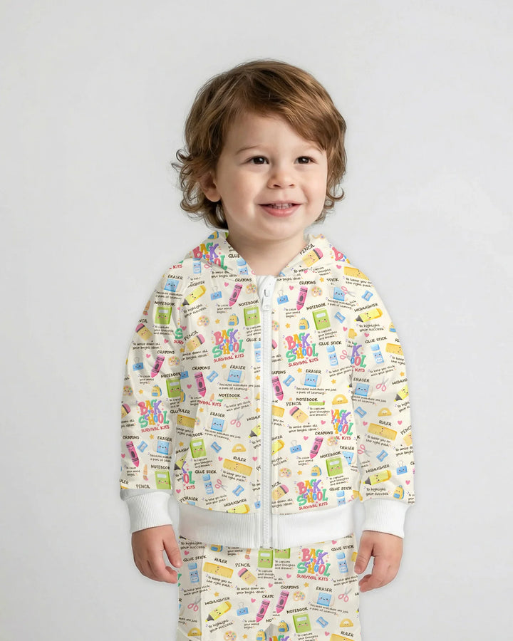 Back To School Survival Kit Bamboo Zip Hoodie