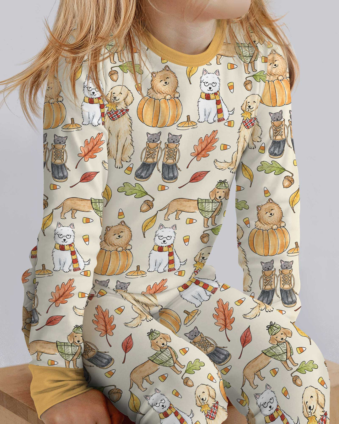 Autumn Paws Bamboo Two Piece Long Sleeve Pajama Set