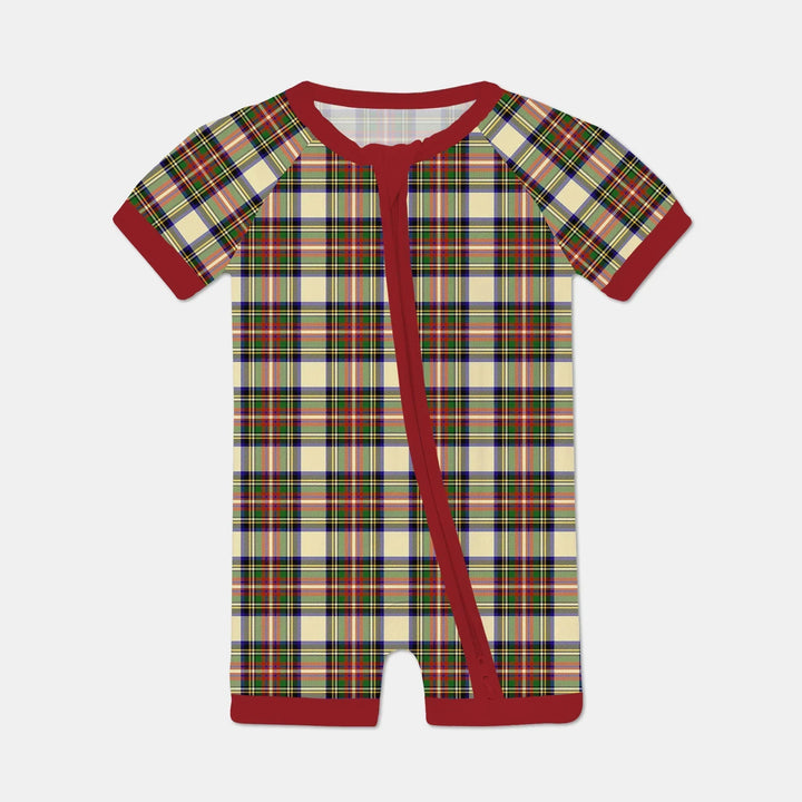Cozy Evergreen Plaid Bamboo Shorty Zippy