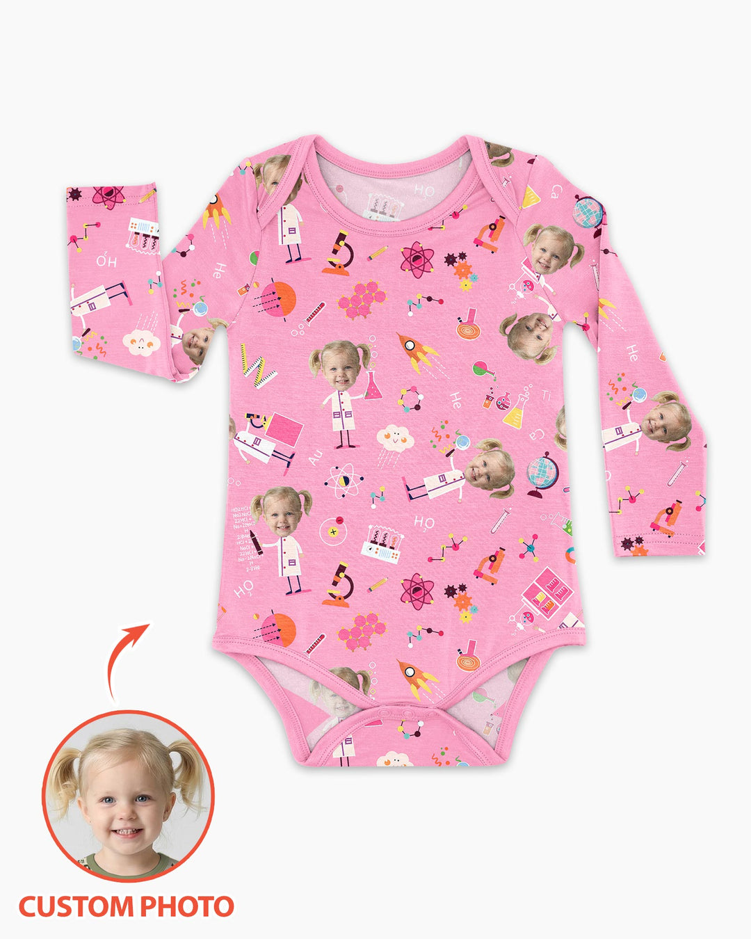 Custom Image Chemical Laboratory Bamboo Bodysuit