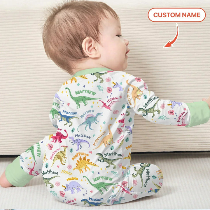 Dino Roar Custom Name Bamboo Convertible Zippy