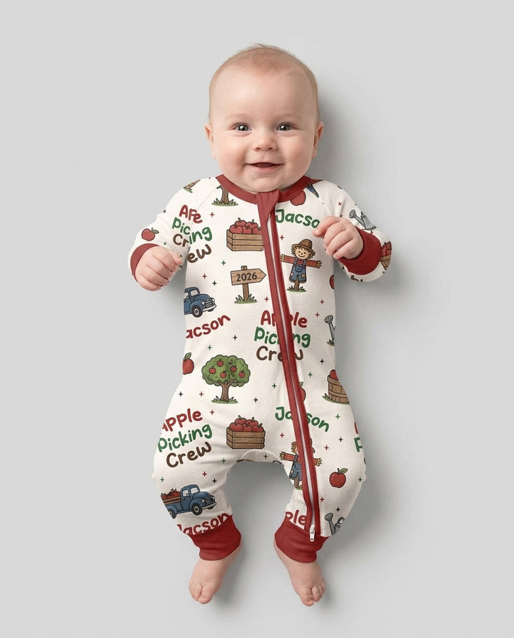 Custom Name Apple Picking Crew Bamboo Convertible Zippy
